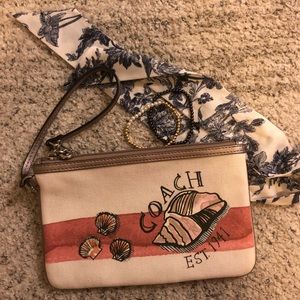 Coach “seashell” Wristlet
